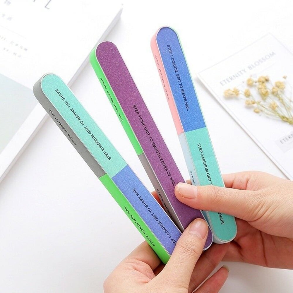 Visland 7 Way Nail File and Buffer Block Nail Buffering Files 7 Steps Washable Emery Boards Professional V1189-LWWAL-20260325-00513