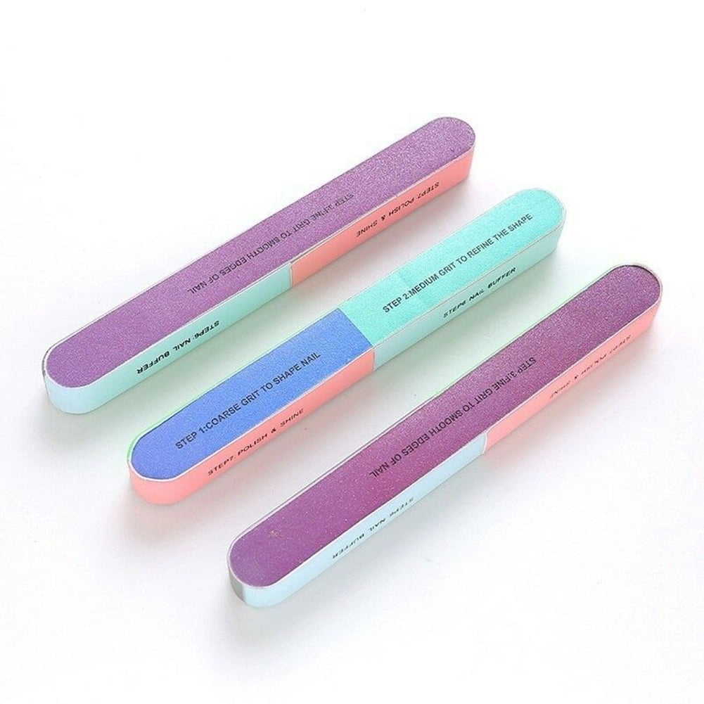 Visland 7 Way Nail File and Buffer Block Nail Buffering Files 7 Steps Washable Emery Boards Professional V1189-LWWAL-20260325-00513