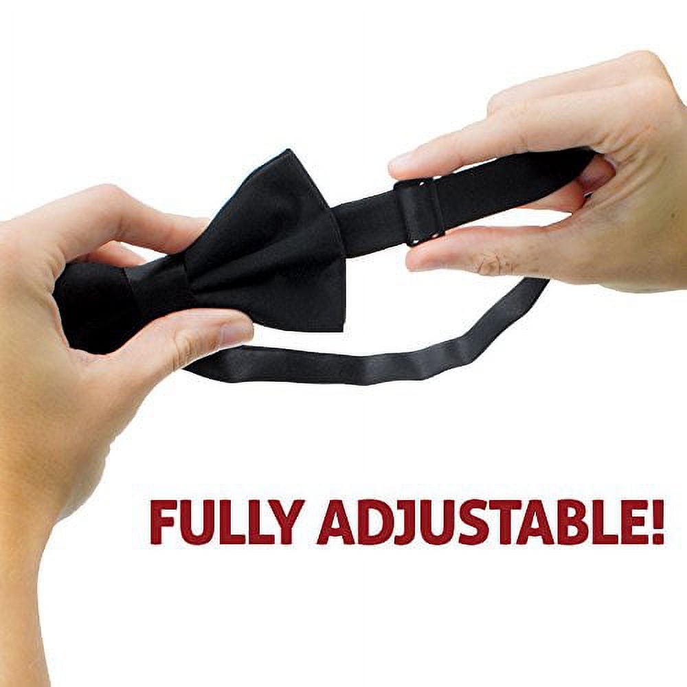 Brybelly Formal Black Casino & Poker Dealer Pre-tied Adjustable Bow Tie V1189-LWWAL-20260325-00515