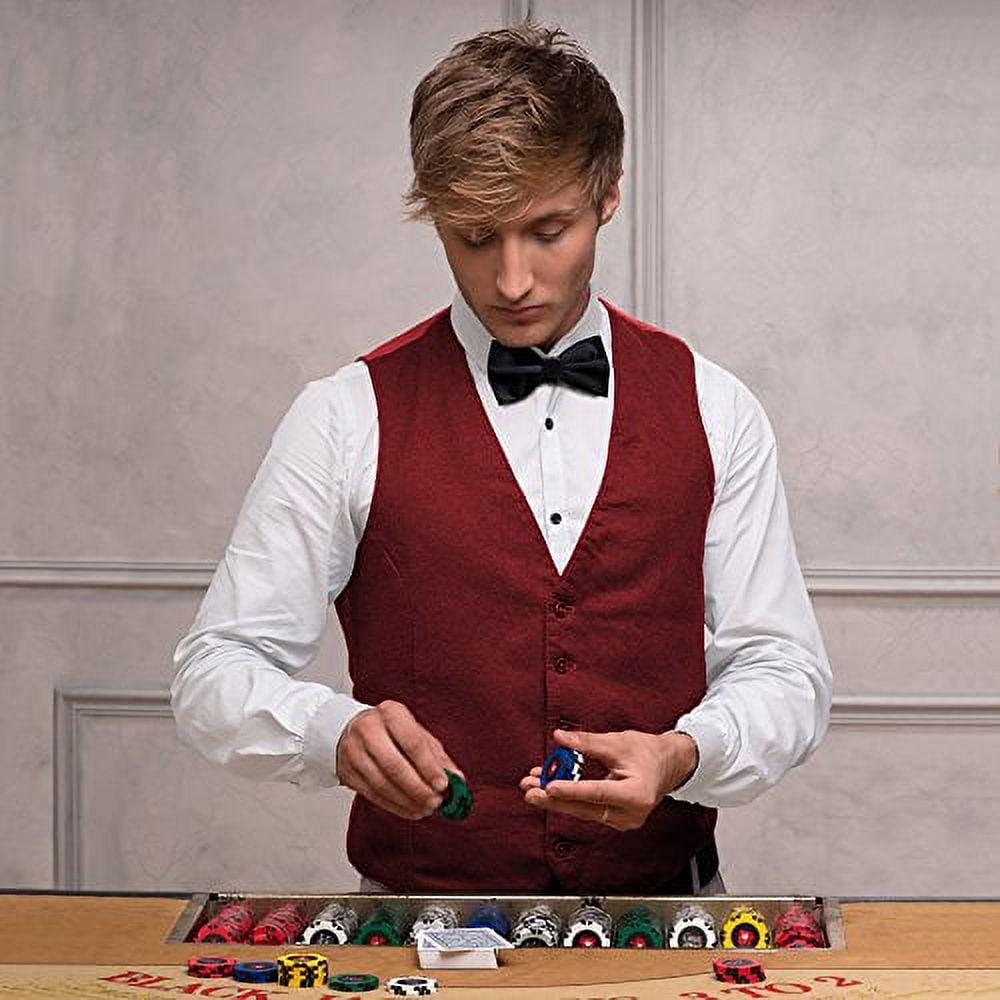 Brybelly Formal Black Casino & Poker Dealer Pre-tied Adjustable Bow Tie V1189-LWWAL-20260325-00515