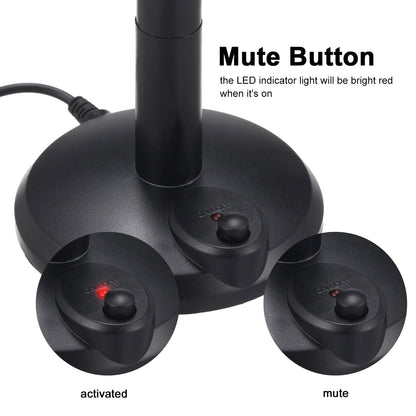 Anself USB Desktop Microphone Plug &Play PC Computer Mic for Computer Gaming Recording Chatting Singing V1189-LWWAL-20260325-00516