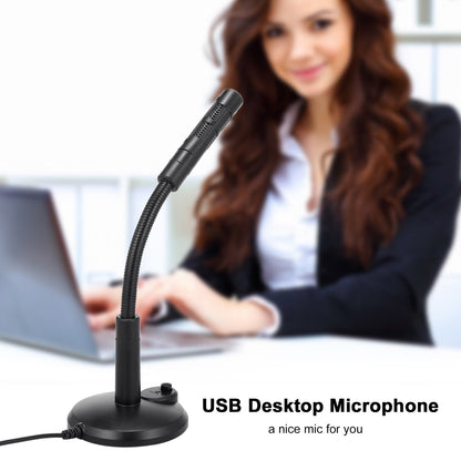 Anself USB Desktop Microphone Plug &Play PC Computer Mic for Computer Gaming Recording Chatting Singing V1189-LWWAL-20260325-00516