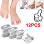 Onemayship Silicone Gel Toe Separator Orthotics Bunion Toes Spacer Pain Reliever 12Pcs V1189-LWWAL-20260325-00523
