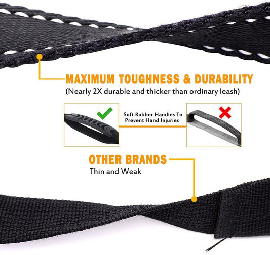 Keyohome Heavy Duty Dog Leash Especially Large Dogs Up to 150lbs, 4-6 Ft Reflective Dog Walking Training V1189-LWWAL-20260325-00524