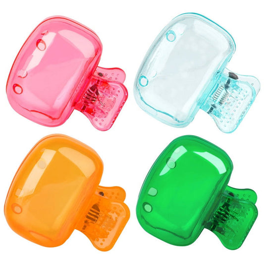 4 Pack Travel Toothbrush Head Covers Portable Toothbrush Protector Cap Brush Pod Case Protective Plastic Clip V1189-LWWAL-20260325-00529