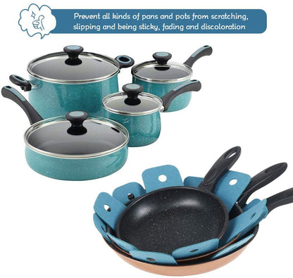 Pot Pan Protectors, Set of 12 and 4 Different Sizes, Larger & Thicker Pan Pot Separator Pads for Stacking and V1189-LWWAL-20260325-00548