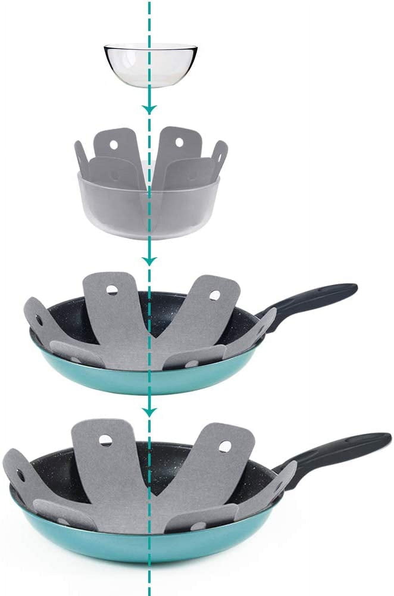 Pot Pan Protectors, Set of 12 and 4 Different Sizes, Larger & Thicker Pan Pot Separator Pads for Stacking and V1189-LWWAL-20260325-00549