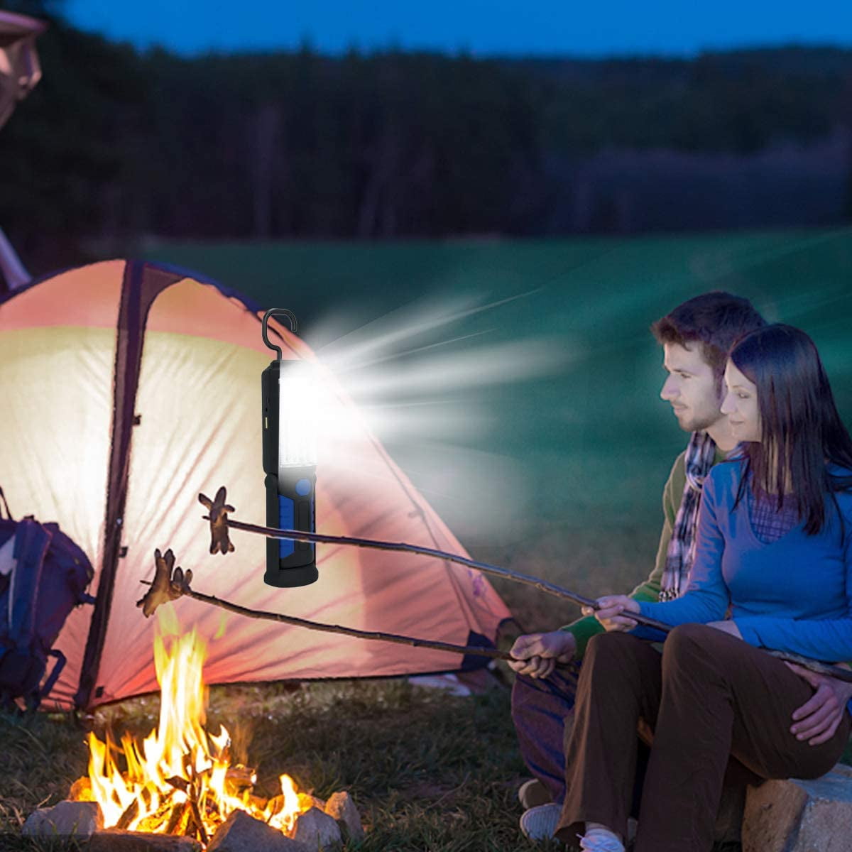Rechargeable LED Work Light Portable Multi-use Flashlight, Magnetic Flashlight LED & Hanging Hook, V1189-LWWAL-20260325-00551