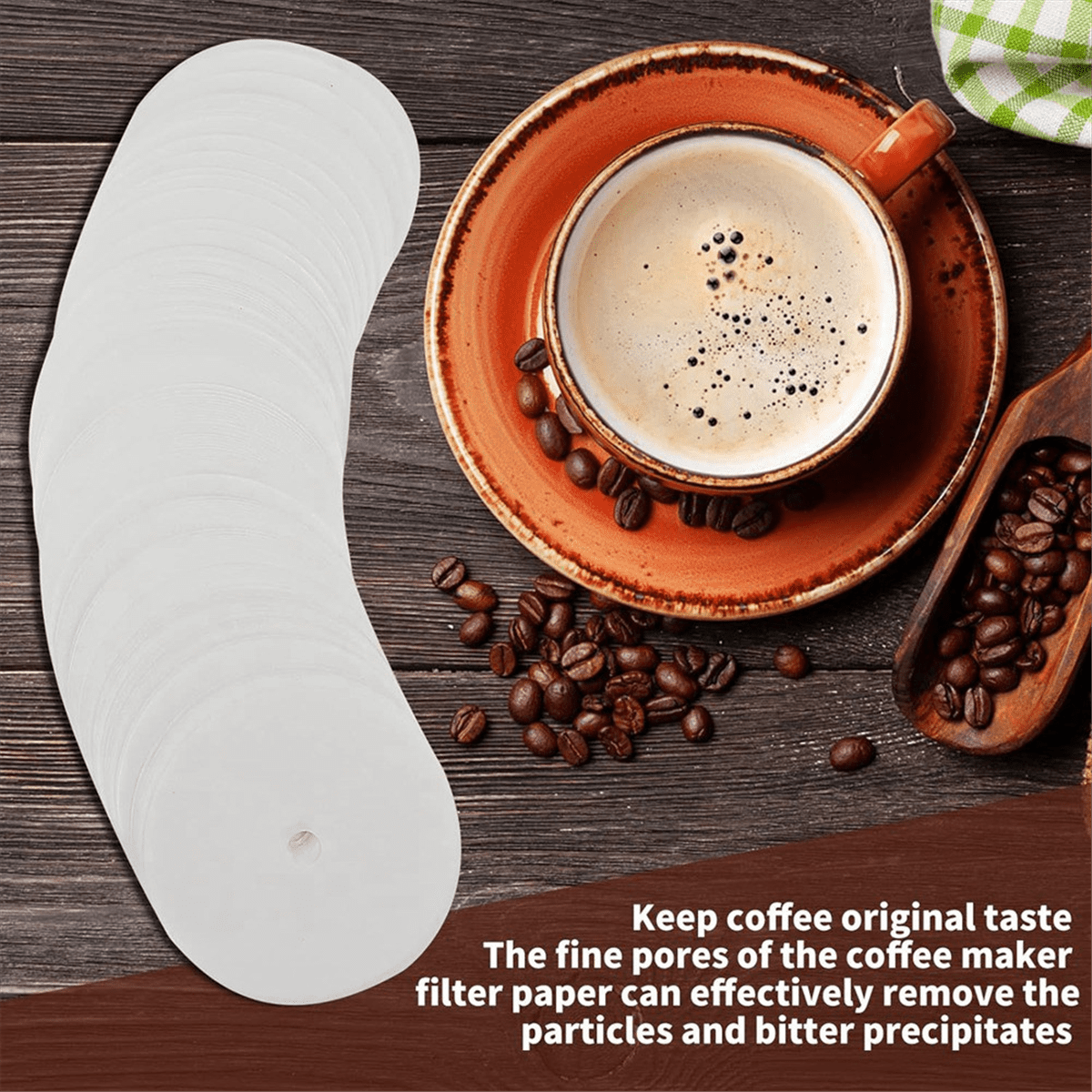 400Pcs Unbleached Percolator Coffee Filters, 3.75In Disposable Coffee Paper Filter, Disc Coffee Filters White V1189-LWWAL-20260325-00552