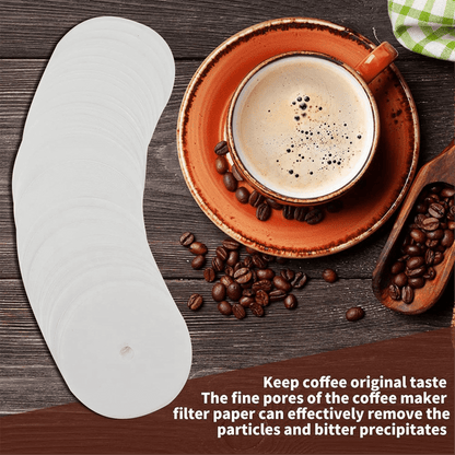 400Pcs Unbleached Percolator Coffee Filters, 3.75In Disposable Coffee Paper Filter, Disc Coffee Filters White V1189-LWWAL-20260325-00552