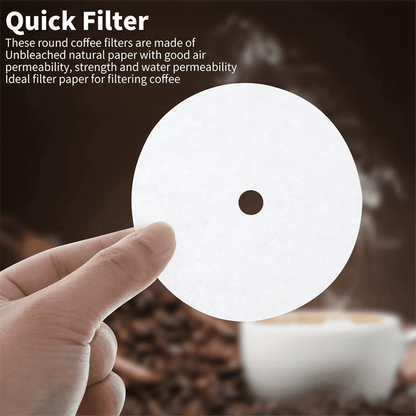 400Pcs Unbleached Percolator Coffee Filters, 3.75In Disposable Coffee Paper Filter, Disc Coffee Filters White V1189-LWWAL-20260325-00552