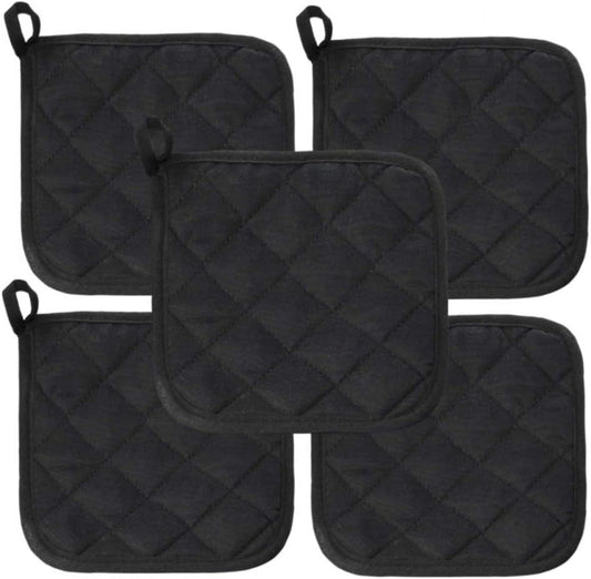 5Pcs Kitchen Pot Holders Set Heat Resistant Pure Cotton Potholders Kit Trivets Large Coasters Hot Pads Pot V1189-LWWAL-20260325-00557