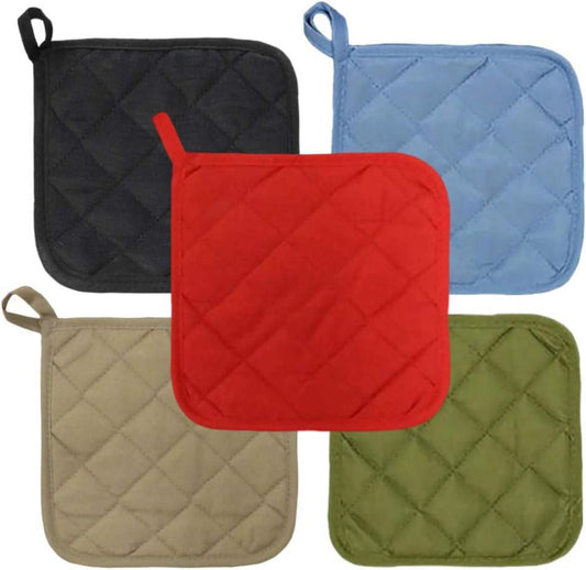 5Pcs Kitchen Pot Holders Set Heat Resistant Pure Cotton Potholders Kit Trivets Large Coasters Hot Pads Pot V1189-LWWAL-20260325-00559