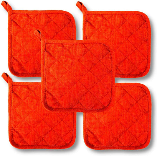 5Pcs Kitchen Pot Holders Set Heat Resistant Pure Cotton Potholders Kit Trivets Large Coasters Hot Pads Pot V1189-LWWAL-20260325-00560