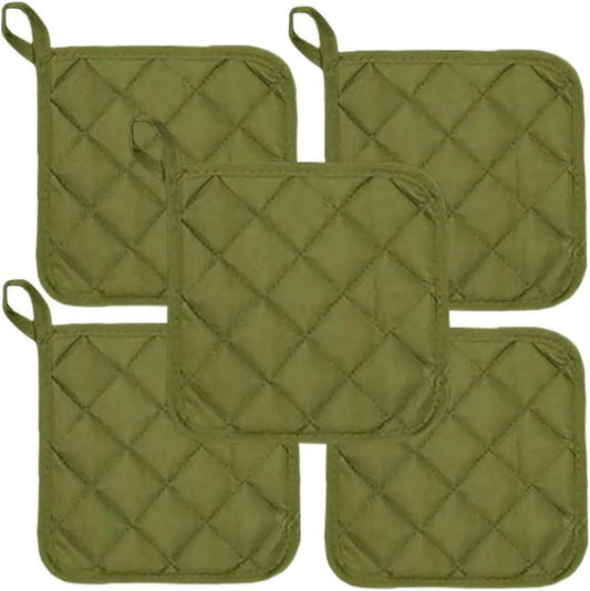 5Pcs Kitchen Pot Holders Set Heat Resistant Pure Cotton Potholders Kit Trivets Large Coasters Hot Pads Pot V1189-LWWAL-20260325-00562