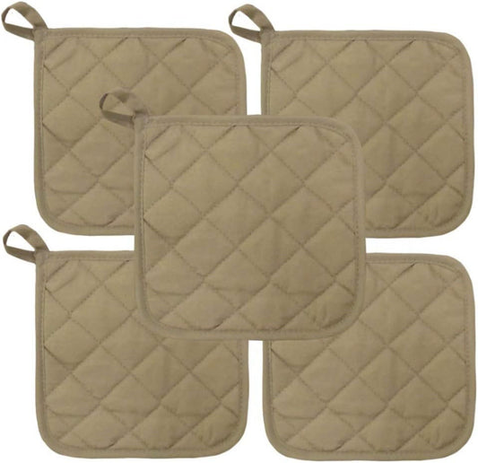 5Pcs Kitchen Pot Holders Set Heat Resistant Pure Cotton Potholders Kit Trivets Large Coasters Hot Pads Pot V1189-LWWAL-20260325-00563