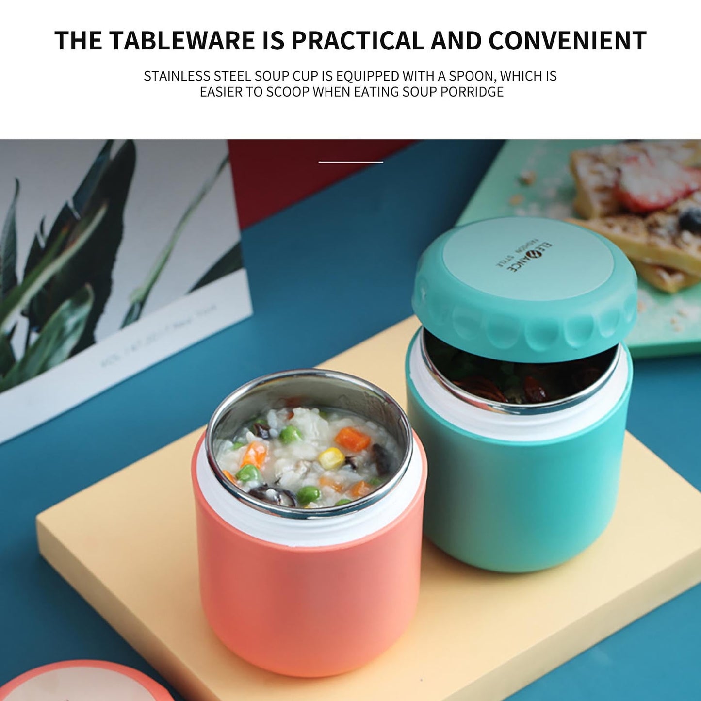 Aufmer Food Warm Thermal Leakproof Vacuum Stainless Reusable Lunch Box Green V1189-LWWAL-20260325-00568
