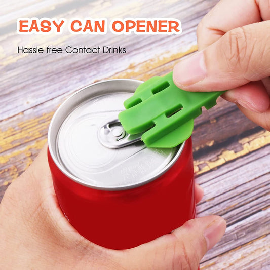 Manual Easy Can Opener [6 Pack], Colored Soda Can Opener Beverage Can Cover Protector, Can Top Ring Opener V1189-LWWAL-20260325-00571
