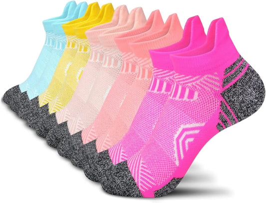 Tsoduce 5 Pairs Athletic Ankle Womens Socks Running Compression Socks for Women Cozy Low Cut Performance Soft V1189-LWWAL-20260325-00584
