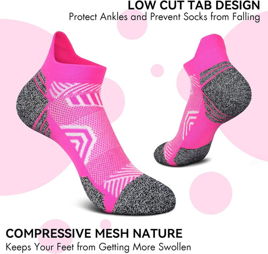 Tsoduce 5 Pairs Athletic Ankle Womens Socks Running Compression Socks for Women Cozy Low Cut Performance Soft V1189-LWWAL-20260325-00584