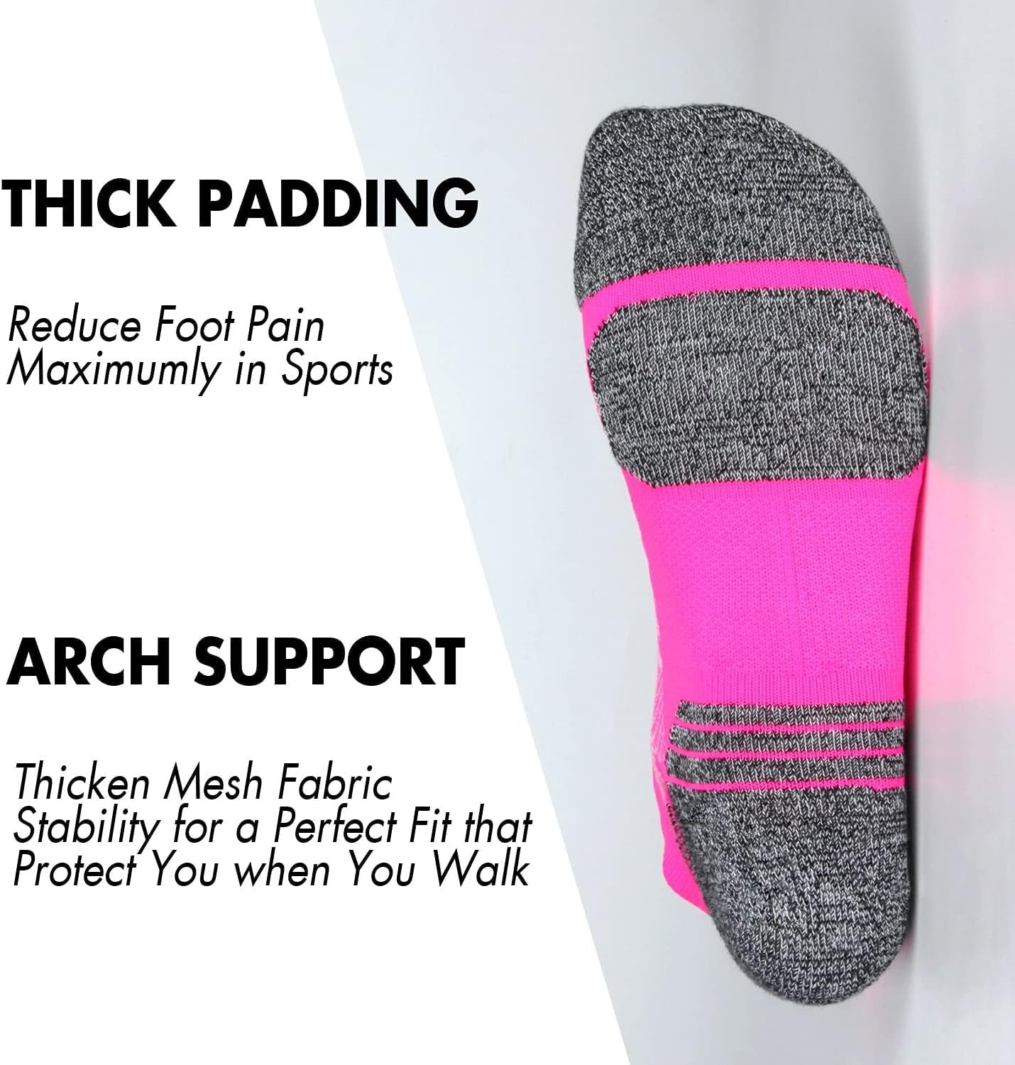 Tsoduce 5 Pairs Athletic Ankle Womens Socks Running Compression Socks for Women Cozy Low Cut Performance Soft V1189-LWWAL-20260325-00584