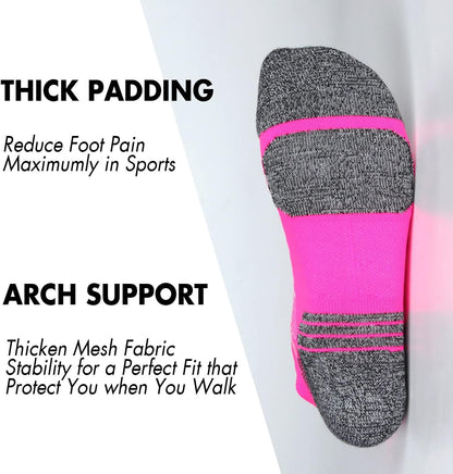 Tsoduce 5 Pairs Athletic Ankle Womens Socks Running Compression Socks for Women Cozy Low Cut Performance Soft V1189-LWWAL-20260325-00584