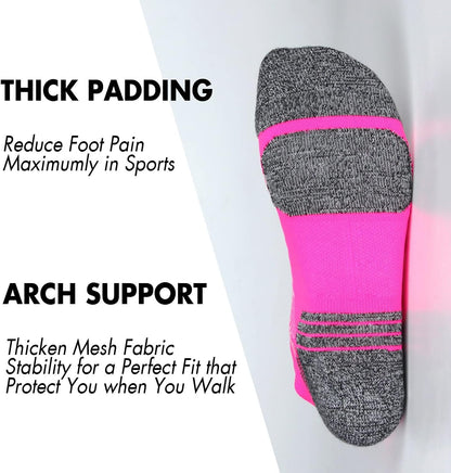 Tsoduce 5 Pairs Athletic Ankle Womens Socks Running Compression Socks for Women Cozy Low Cut Performance Soft V1189-LWWAL-20260325-00585