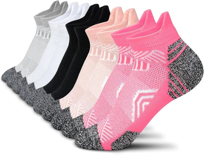 Tsoduce 5 Pairs Athletic Ankle Womens Socks Running Compression Socks for Women Cozy Low Cut Performance Soft V1189-LWWAL-20260325-00586
