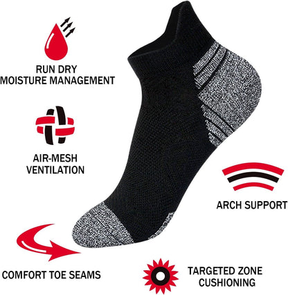 Tsoduce 5 Pairs Athletic Ankle Womens Socks Running Compression Socks for Women Cozy Low Cut Performance Soft V1189-LWWAL-20260325-00586
