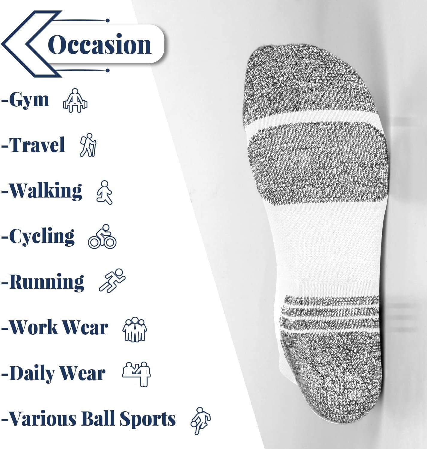 Tsoduce 5 Pairs Athletic Ankle Womens Socks Running Compression Socks for Women Cozy Low Cut Performance Soft V1189-LWWAL-20260325-00587