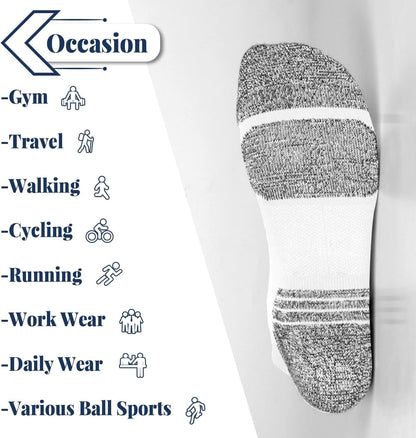 Tsoduce 5 Pairs Athletic Ankle Womens Socks Running Compression Socks for Women Cozy Low Cut Performance Soft V1189-LWWAL-20260325-00587