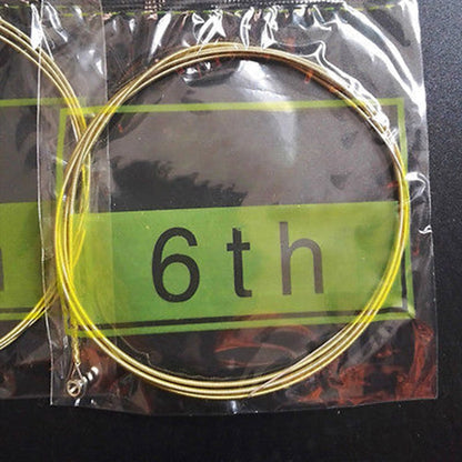 Beuautybox Acoustic Guitar Strings, Phosphor Bronze Extra Light Steel Strings 6-Piece Bronze V1189-LWWAL-20260325-00591