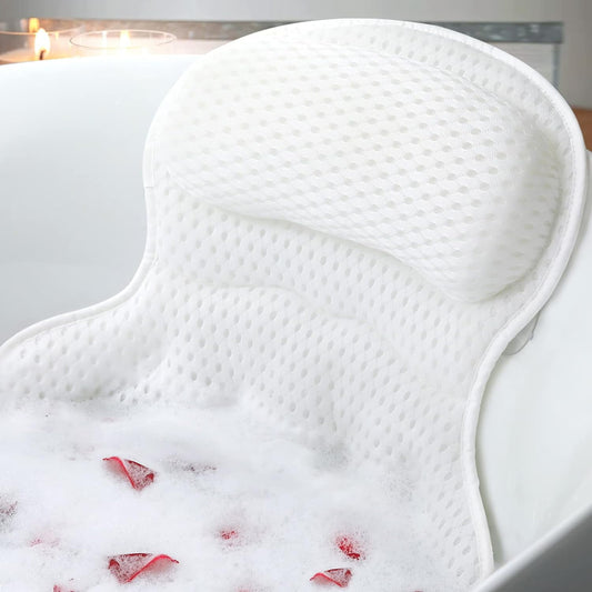 Bath Pillow Bathtub Pillow, Bath Pillows for Tub Neck and Back Support, Bath Tub Pillow Headrest with Soft 4D V1189-LWWAL-20260325-00598