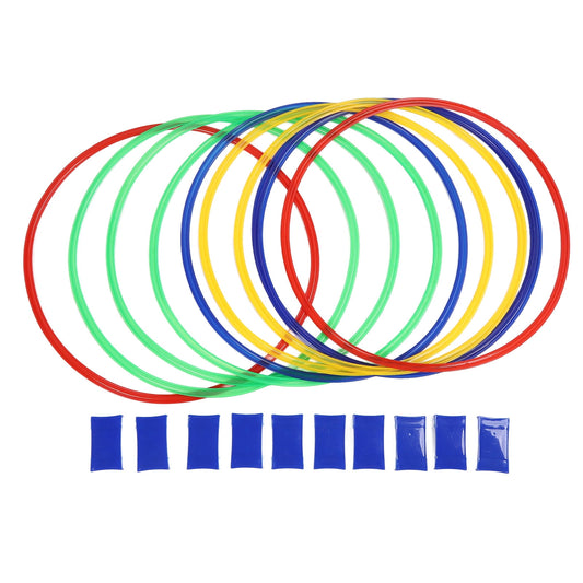 10PCS Kids Exercise Hoops Jumping Hopscotch Game Rings for Sensory Training Physical Fitness Dia 47cm / 18.5in V1189-LWWAL-20260325-00608