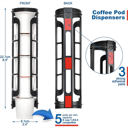 2pcs Coffee Pod Holder Side Mount for K Cup Pods Dispenser for Single- Coffee Makers Black V1189-LWWAL-20260325-00610
