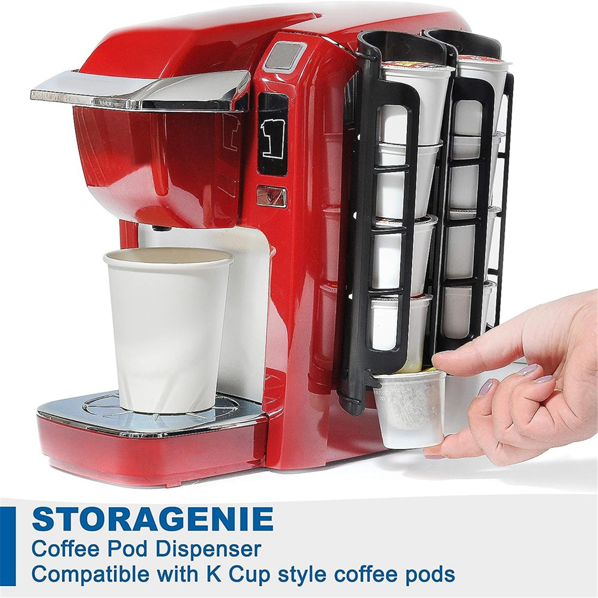 2pcs Coffee Pod Holder Side Mount for K Cup Pods Dispenser for Single- Coffee Makers Black V1189-LWWAL-20260325-00610