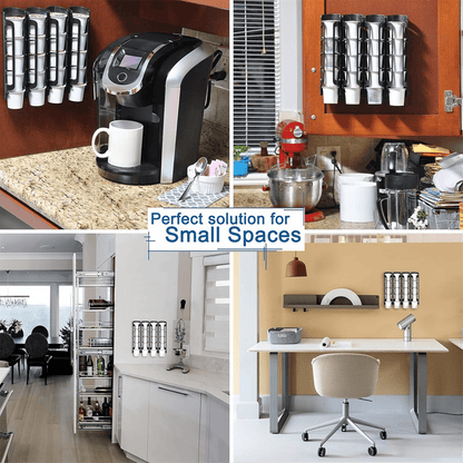 2pcs Coffee Pod Holder Side Mount for K Cup Pods Dispenser for Single- Coffee Makers Black V1189-LWWAL-20260325-00610