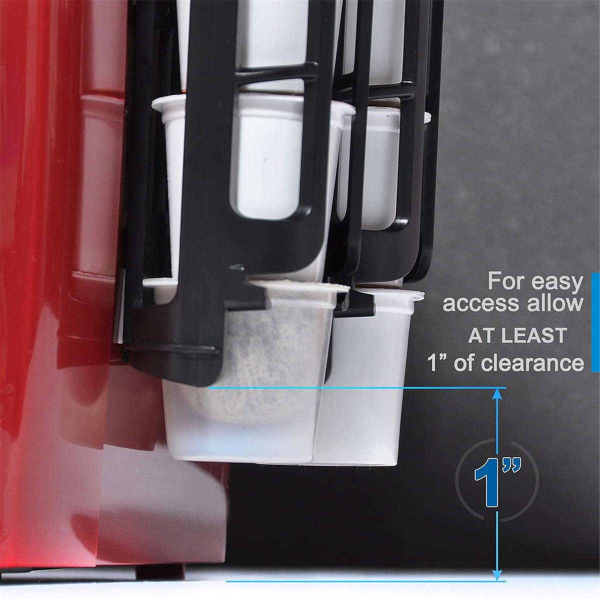 2pcs Coffee Pod Holder Side Mount for K Cup Pods Dispenser for Single- Coffee Makers Black V1189-LWWAL-20260325-00610