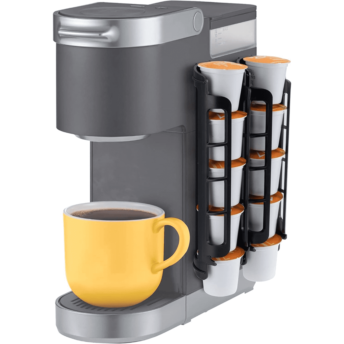 2pcs Coffee Pod Holder Side Mount for K Cup Pods Dispenser for Single- Coffee Makers Black V1189-LWWAL-20260325-00610