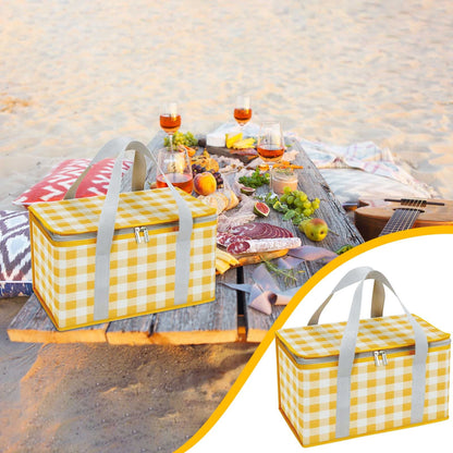 Potrochi Green Insulated Collapsible Cooler Bag for Groceries and Picnics yellow V1189-LWWAL-20260325-00615
