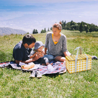 Potrochi Green Insulated Collapsible Cooler Bag for Groceries and Picnics yellow V1189-LWWAL-20260325-00615