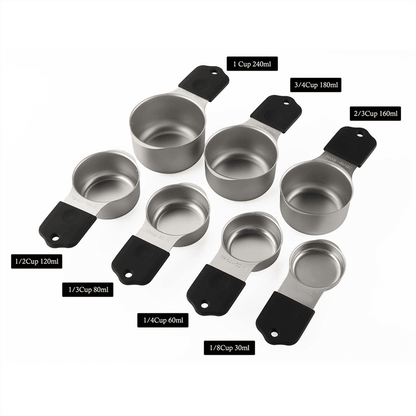 16Pc Magnetic Stainless Steel Measuring Cups & Spoons Set, 7 Heavy Duty Cups,8 Double Sided Spoons with V1189-LWWAL-20260325-00627