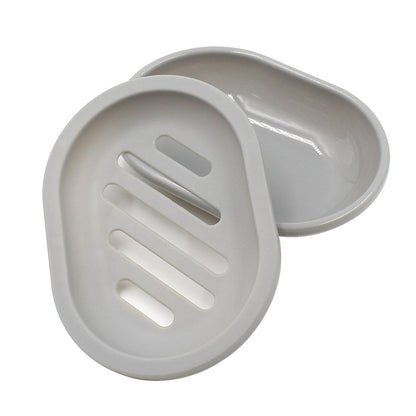 2-Pack Soap Dish with Drain, Soap Holder, Soap Saver, Easy Cleaning, Dry, Stop Mushy Soap (Gray) Gray V1189-LWWAL-20260325-00630