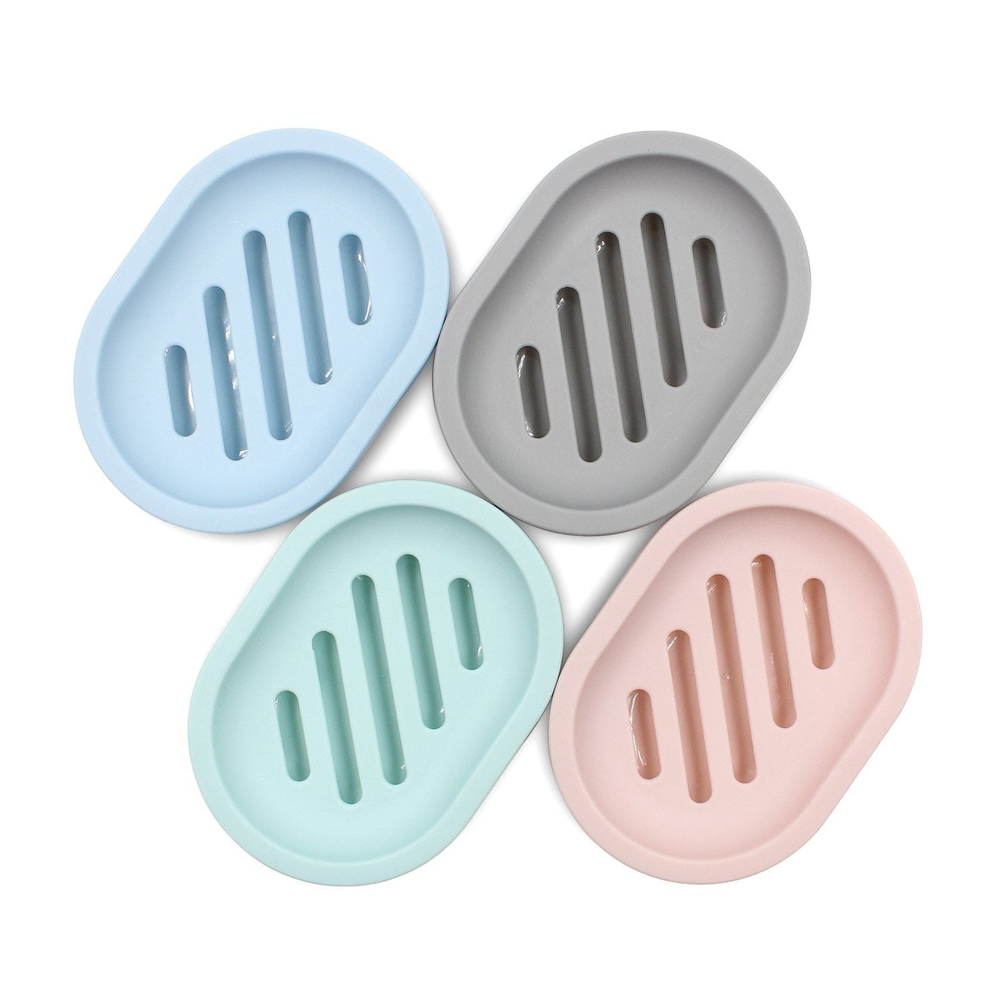 2-Pack Soap Dish with Drain, Soap Holder, Soap Saver, Easy Cleaning, Dry, Stop Mushy Soap (Gray) Gray V1189-LWWAL-20260325-00630