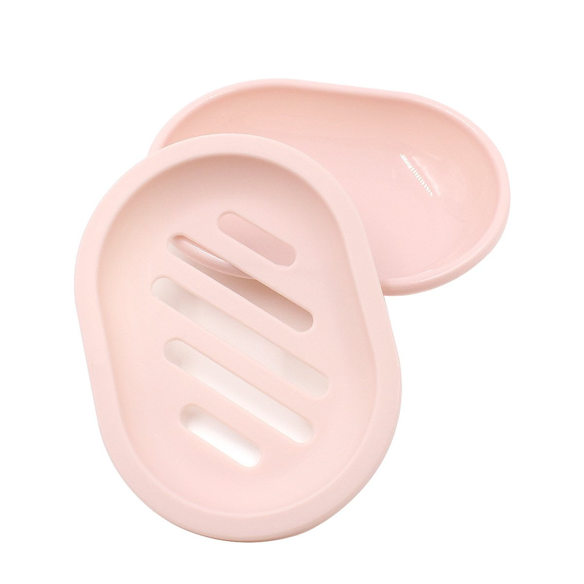 2-Pack Soap Dish with Drain, Soap Holder, Soap Saver, Easy Cleaning, Dry, Stop Mushy Soap (Gray) Pink V1189-LWWAL-20260325-00632