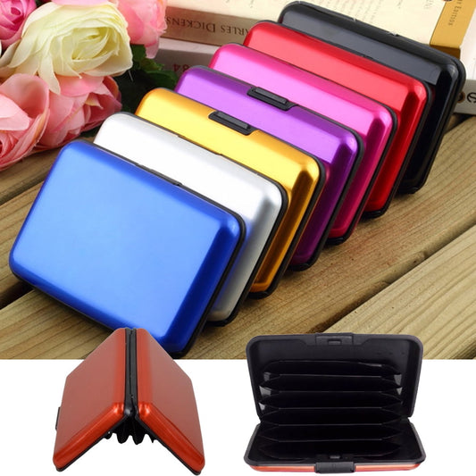 Walbest Waterproof 6 Slots RFID Blocking Credit Card Protector Aluminum ID Case Hard Shell Business Card V1189-LWWAL-20260325-00636