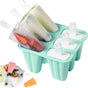 Silicone Ice Pop Molds 6-Well Easy Release, BPA Free Silicone Ice Cream Mold Green V1189-LWWAL-20260325-00643