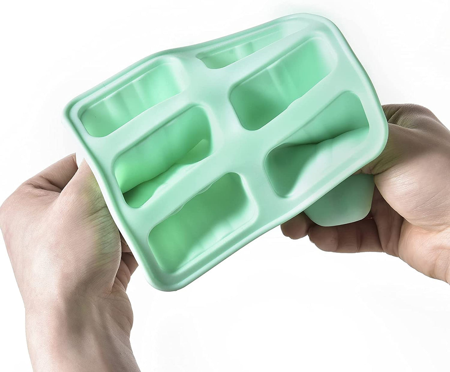 Silicone Ice Pop Molds 6-Well Easy Release, BPA Free Silicone Ice Cream Mold Green V1189-LWWAL-20260325-00643