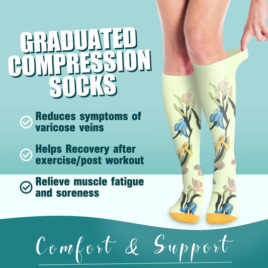 6Pairs Compression Socks for Women and Men - Best for Circulation, Running, Athletic, Recover, Nurse, Travel V1189-LWWAL-20260325-00644