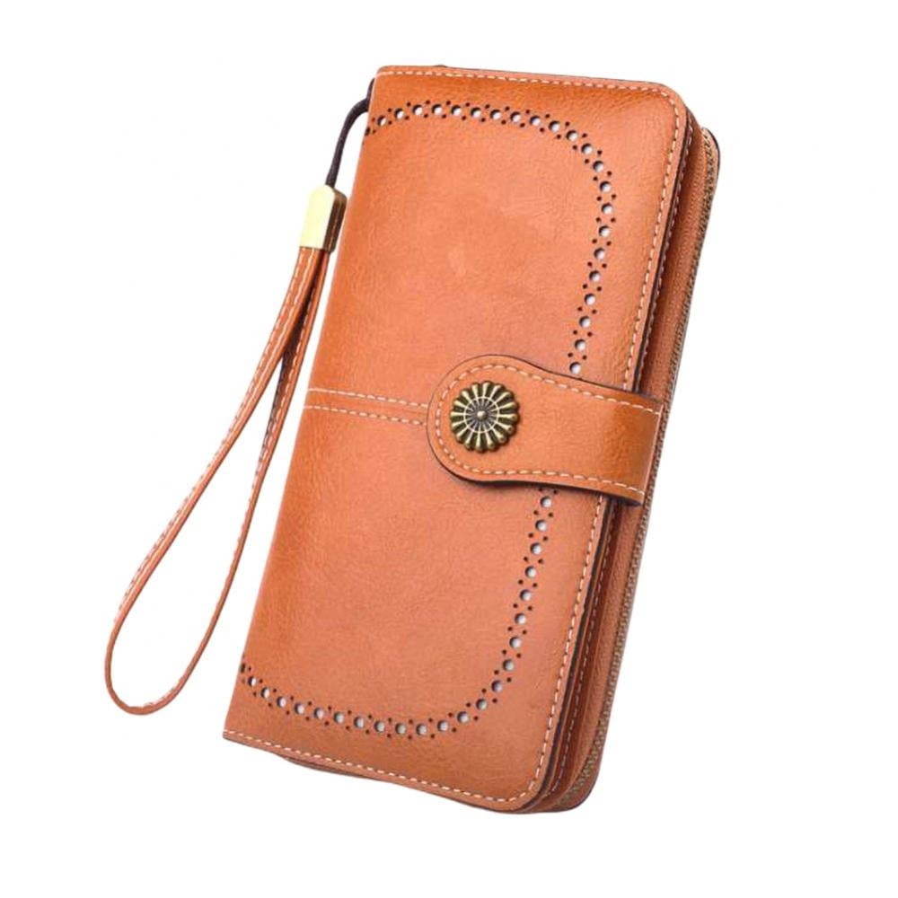 Ardorlove Wristlet Women's Elegant Clutch Wallet, Black Brown V1189-LWWAL-20260325-00654